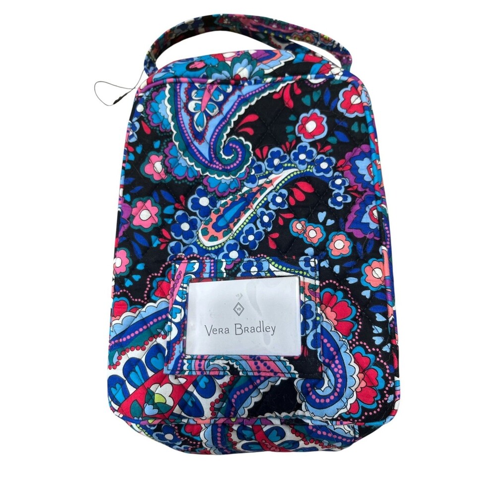 Vera Bradley Haymarket Paisley Red and Black Lunch Bunch Insulated Cooler Quilt